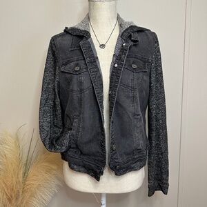 Black Jean/Sweatshirt Jacket